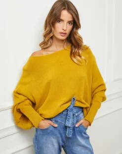 Online Fleur de cachemire Pull Sarah moutarde