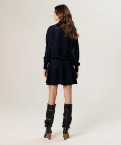 Femme Rodier Pull Tamara ajouré bleu nuit