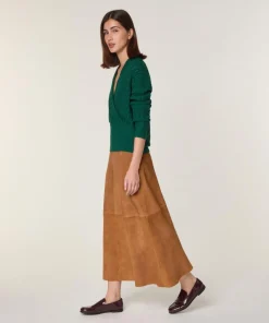 Sale Rodier Pull Valentine 100% Laine Cache-Cœur vert anglais