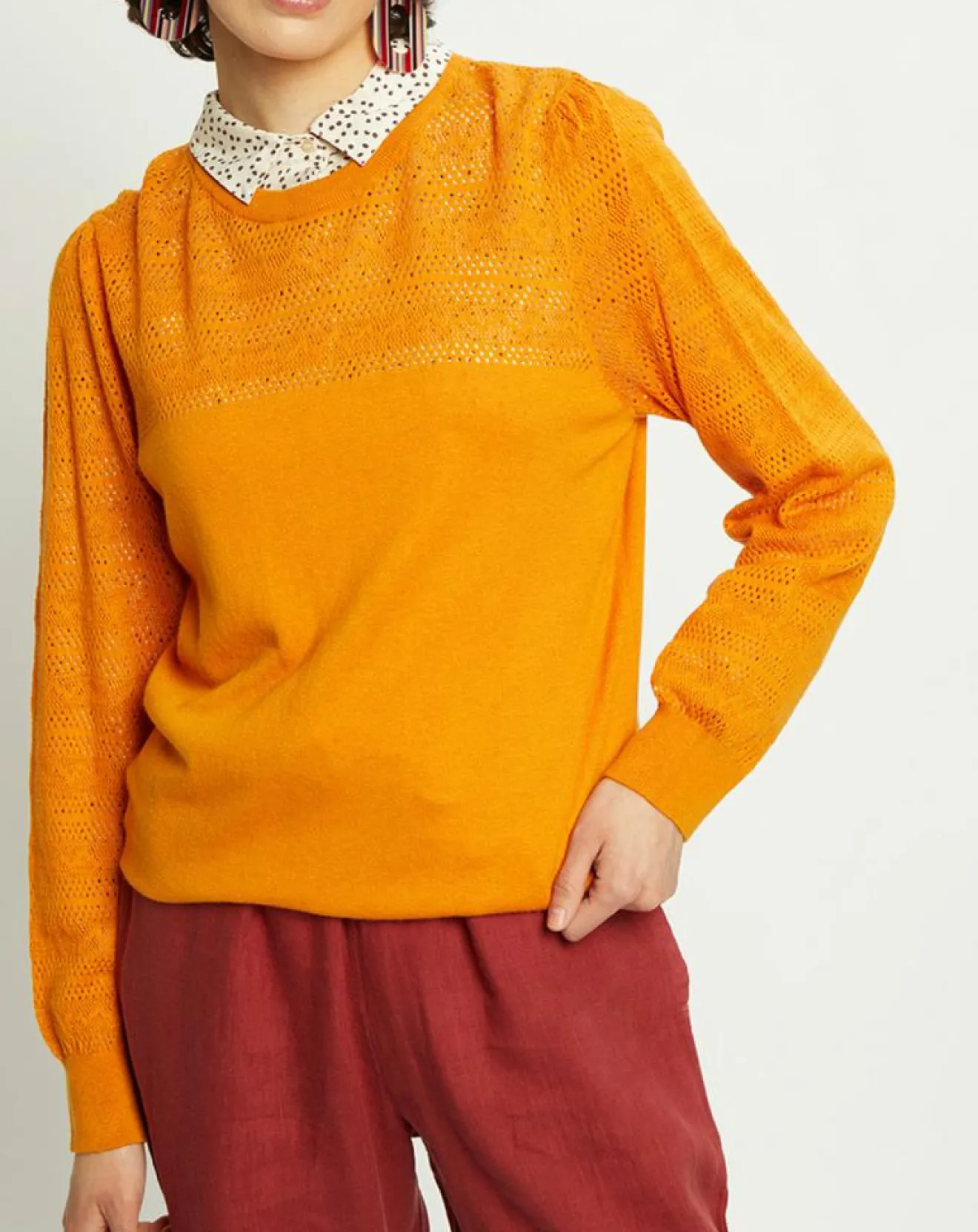 Best Harris Wilson Pull Virginie motifs ajourés tournesol