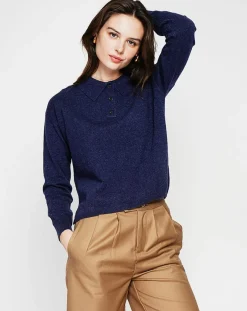 Femme Cachemire & Jo Pull Zoe bleu nuit