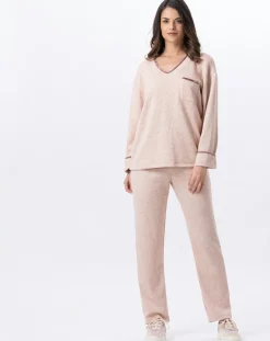 Clearance Le Chat Pyjama Alpaga beige rose