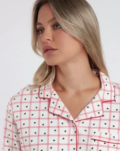 Femme Admas Pyjama boutonné You Are So Loved B écru