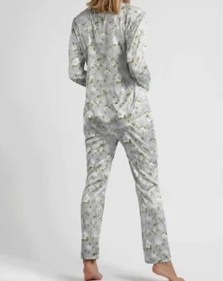 Femme Admas Pyjama Chemise & Pantalon Selena gris