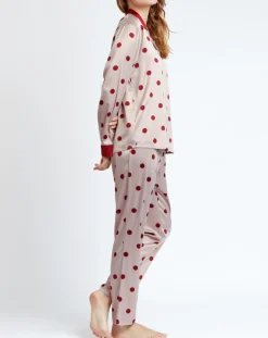 Sale Admas Classic Pyjama Chemise & Pantalon Sienna rose/rouge