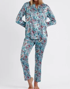 New Admas Pyjama Chemise & Pantalon Nadia bleu