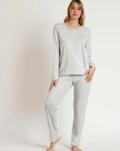 Outlet Admas Pyjama Classic Soft Mod A gris chiné