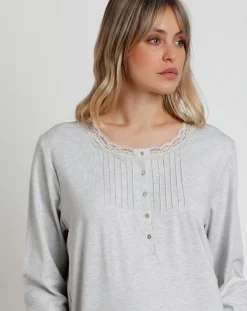 Outlet Admas Pyjama Classic Soft Mod A gris chiné