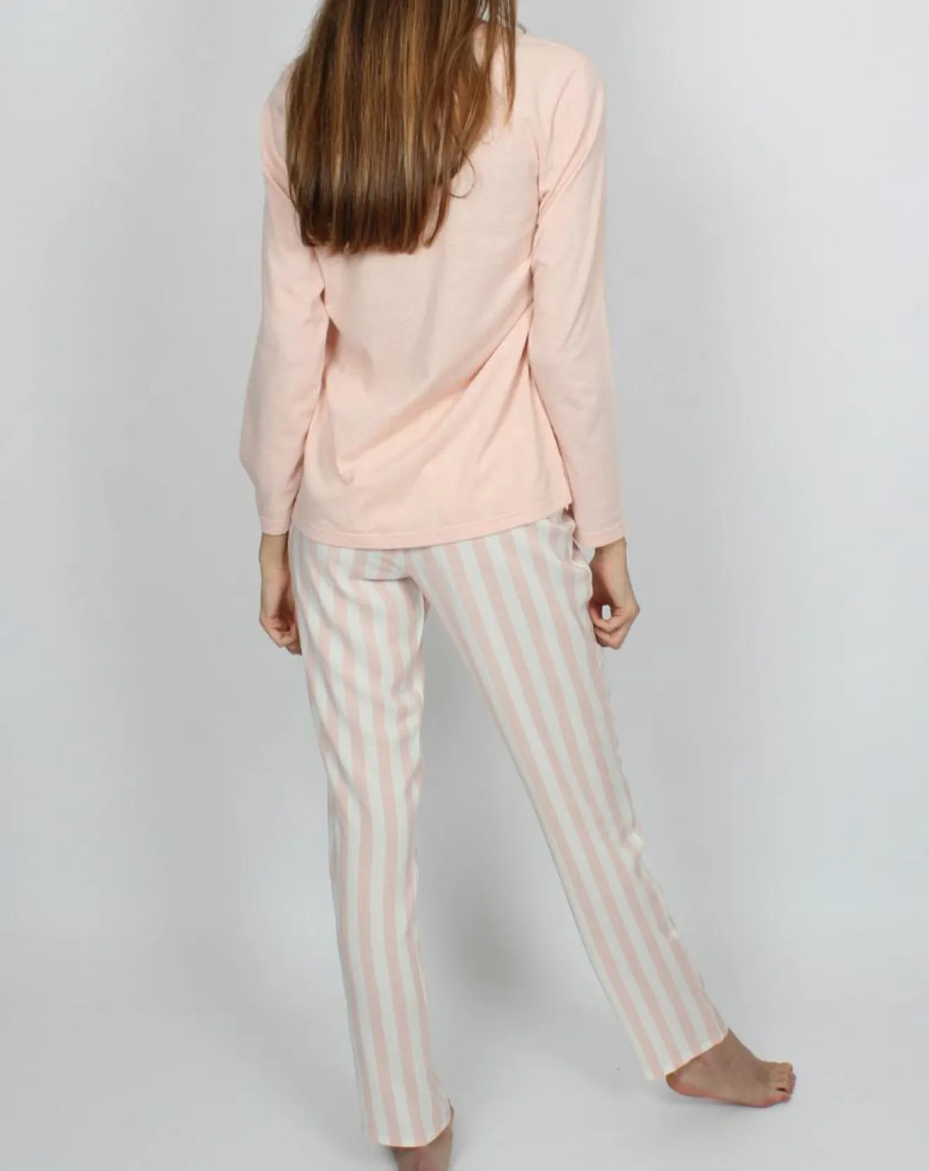 Outlet Admas Classic Pyjama Classic Tripes rose