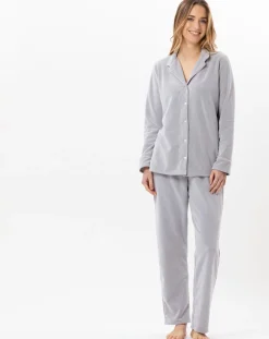 Discount Le Chat Pyjama en micropolaire Douce gris chiné