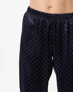 Femme Le Chat Pyjama en satin Moon marine