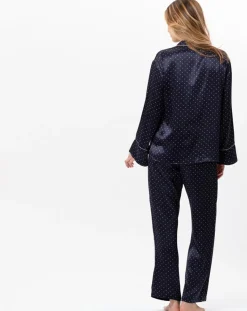 Femme Le Chat Pyjama en satin Moon marine