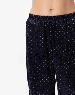 Femme Le Chat Pyjama en satin Moon marine