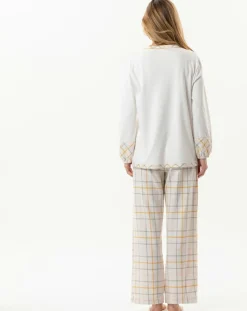 Femme Le Chat Pyjama Felicita écru/multicolore