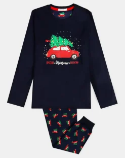 Discount Mr Wonderful Pyjama haut à manches longues & pantalon bleu marine