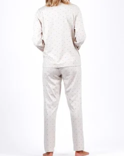 Femme Admas Classic Pyjama Haut à manches longues & Pantalon Seraphina gris clair