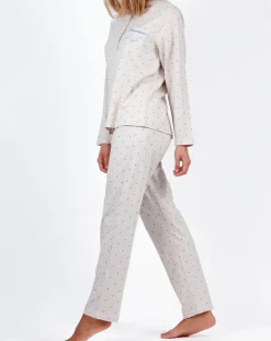 Femme Admas Classic Pyjama Haut à manches longues & Pantalon Seraphina gris clair