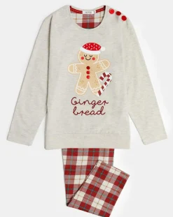 Enfant Admas Pyjama haut à manches longues & pantalon gris/rouge