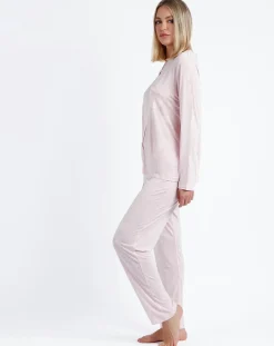 Femme Mr Wonderful Pyjama haut à manches longues & pantalon rose clair