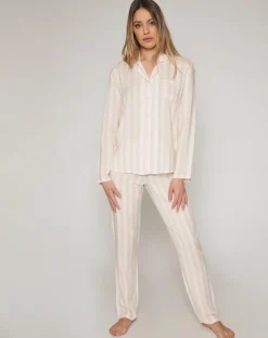 Femme Mr Wonderful Pyjama haut à manches longues & pantalon rose clair