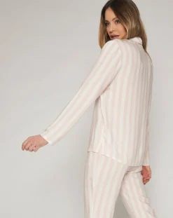 Femme Mr Wonderful Pyjama haut à manches longues & pantalon rose clair