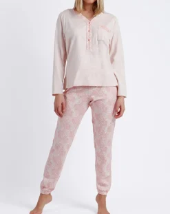 Admas Classic Pyjama Haut à manches longues & Pantalon Orla rose