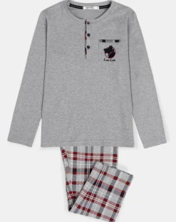 Enfant Admas Pyjama Haut manches longues & Pantalon Hassan gris