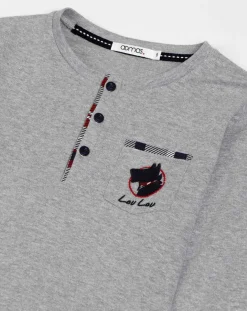 Enfant Admas Pyjama Haut manches longues & Pantalon Hassan gris