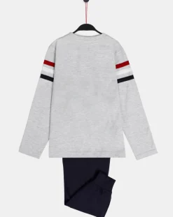 Sale Lois Pyjama Haut manches longues & Pantalon Oliver gris/noir