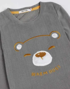 Clearance Admas Pyjama Haut manches longues & Pantalon Emiko gris