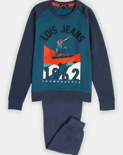 Enfant Lois Pyjama Haut manches longues & Pantalon Rafael bleu