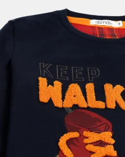 Enfant Admas Pyjama Haut manches longues & Pantalon Mateo noir/rouge