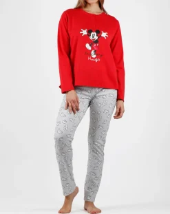 Discount Disney 28 Pyjama Mickey imprimé Hugs rouge/gris