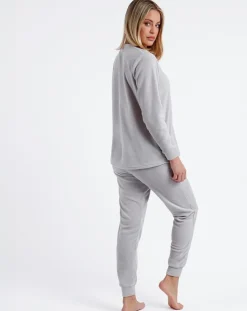 Sale Admas Pyjama micropolaire Good Morning Mouse gris