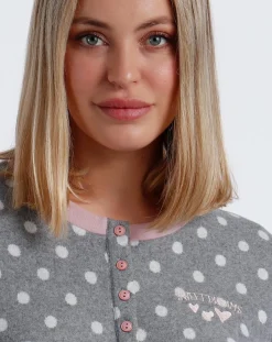 Femme Admas Pyjama Sweet Dots A gris chiné