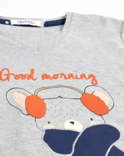 Online Admas Pyjama T-Shirt Manches Longues & Pantalon jasper gris