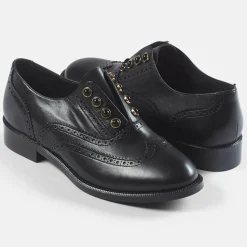 Femme Cosmoparis Richelieus en Cuir Esoline noires