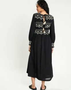 Outlet Manoush Robe 100% Laine Baptême noire
