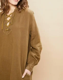 Online Hartford Robe 100% Lin Reference verte