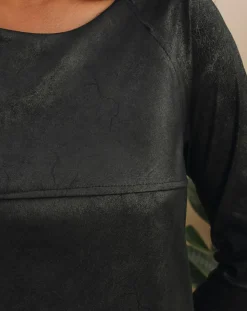 Best Lauren Vidal Robe peau de pêche Tasha noire