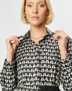 Femme MaxMara Robe 100% Soie Pevera noire