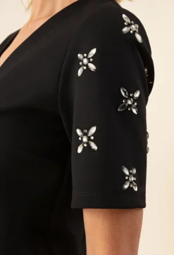 Femme Bleu Blanc Rouge Robe Alfie noir