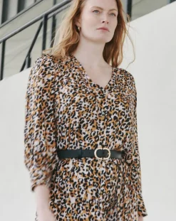 Femme Caroll Robe Alice cognac