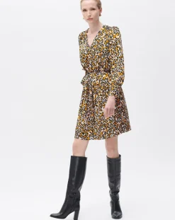 Femme Caroll Robe Alice cognac