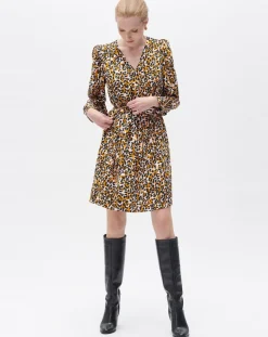 Femme Caroll Robe Alice cognac