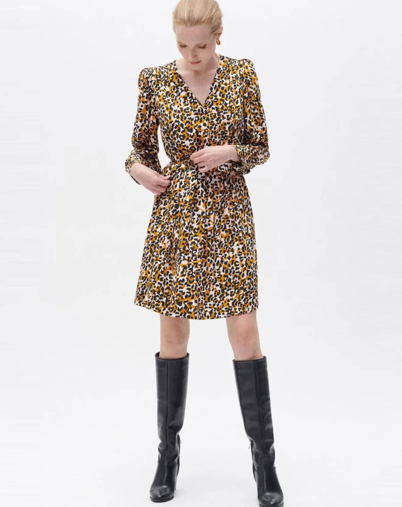 Femme Caroll Robe Alice cognac