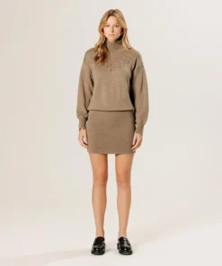 Femme Rodier Robe Aliette ajourée 100% laine beige