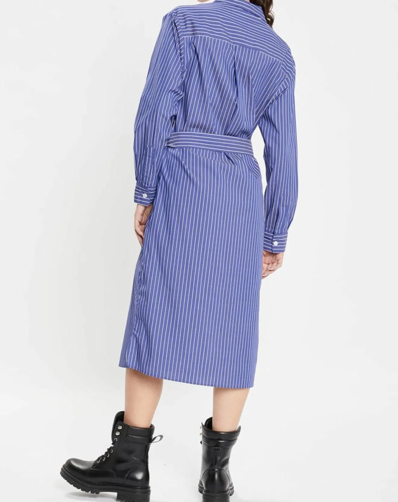 Femme Jodhpur Robe Alix rayée blanc/bleu