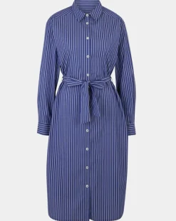 Femme Jodhpur Robe Alix rayée blanc/bleu
