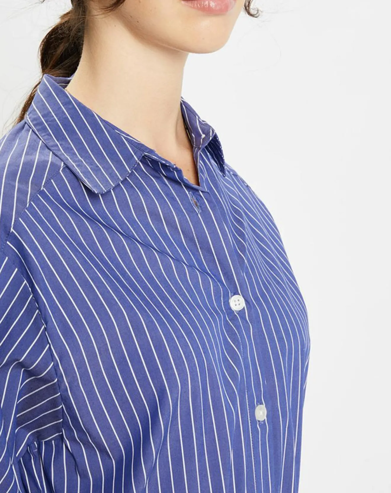 Femme Jodhpur Robe Alix rayée blanc/bleu